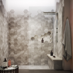 Image by Cyan Studios - Hudson Reed - Sarenna Modern Moody Geometric Bathroom Shower