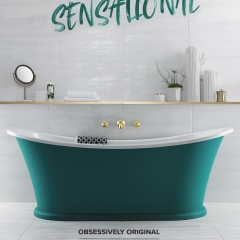 Image by Cyan Studios - British Ceramic Tile - Sensational Bath Statement White Tiles