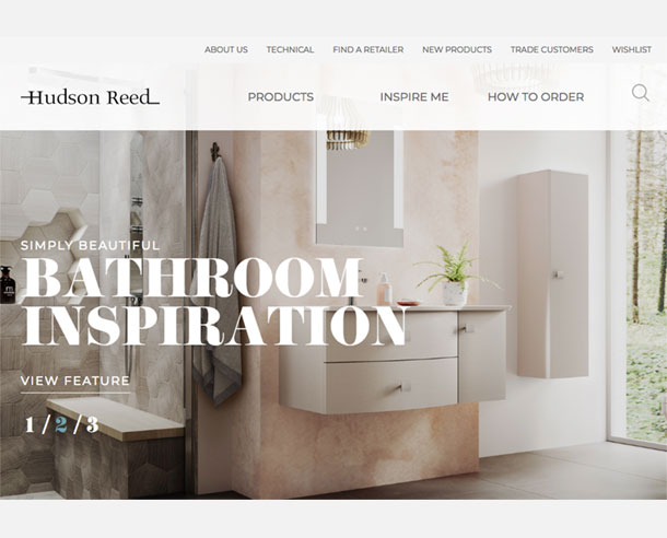 CGI bathroom images used in Hudson Reed Website